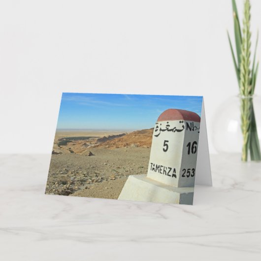 Sahara-mijlpaal, Tunesië Kaart (Voorkant)