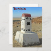 Sahara-mijlpaal, Tunesische kaart (Voorkant / Achterkant)
