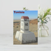 Sahara-mijlpaal, Tunesische kaart (Staand voorkant)
