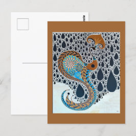 Sahara Parels Tribal Exotische Peacock Briefkaart