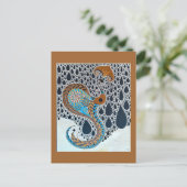 Sahara Parels Tribal Exotische Peacock Briefkaart (Staand voorkant)