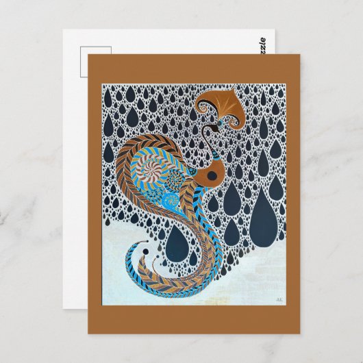 Sahara Parels Tribal Exotische Peacock Briefkaart (Voorkant / Achterkant)