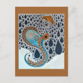 Sahara Parels Tribal Exotische Peacock Briefkaart (Voorkant)