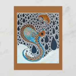 Sahara Parels Tribal Exotische Peacock Briefkaart