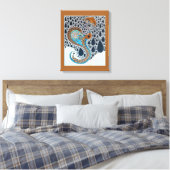 Sahara Parels Tribal Exotische Peacock Canvas Afdruk (Insitu (Slaapkamer))