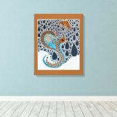 Sahara Parels Tribal Exotische Peacock Canvas Afdruk (Insitu (Houten vloer))