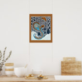 Sahara Parels Tribal Exotische Peacock Poster (Keuken)