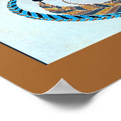 Sahara Parels Tribal Exotische Peacock Poster (Hoek)