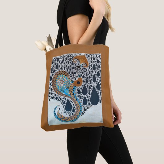 Sahara Parels Tribal Exotische Peacock Tote Bag (Dichtbij)