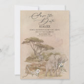 Sahara Savanna Animal Save the Date Kaart (Voorkant)