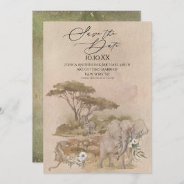 Sahara Savanna Animal Save the Date Kaart