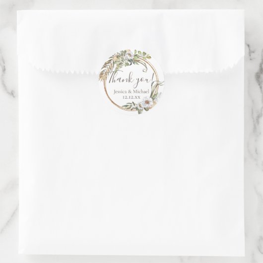 Sahara Savanna bedankt Ronde Sticker (Tas)