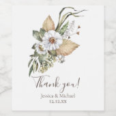 Sahara Savanna bedankt Wijn Etiket (Enkel label)