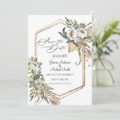 Sahara Savanna Floral Sparen de Uitnodiging van de (Staand voorkant)