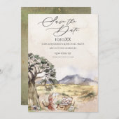 Sahara Savanna Picnic Sla de datum op Kaart (Voorkant / Achterkant)