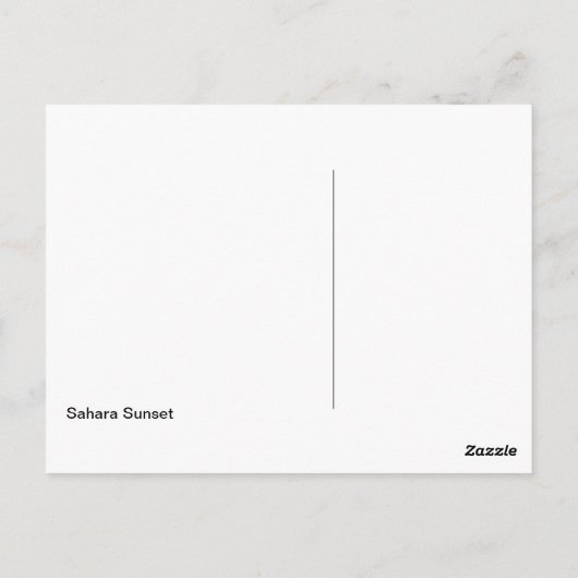 Sahara Sunset Briefkaart (Achterkant)