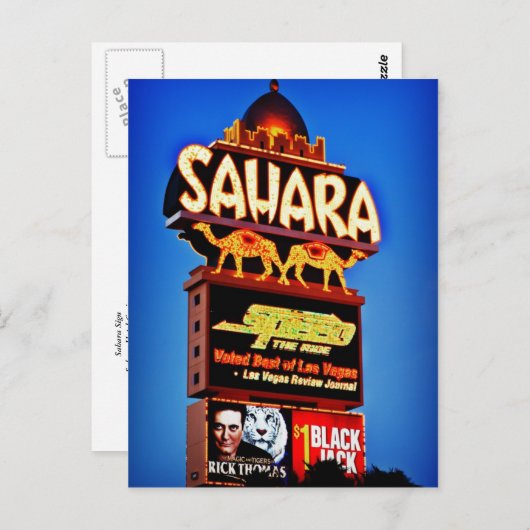 Sahara-teken Briefkaart (Voorkant / Achterkant)