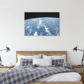 Saharaans stof waait westwaarts de Atlantische Oce Canvas Afdruk (Insitu (Slaapkamer))