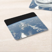 Saharaans stof waait westwaarts de Atlantische Oce Kartonnen Onderzetters (Schuin)