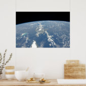 Saharaans stof waait westwaarts de Atlantische Oce Poster (Keuken)