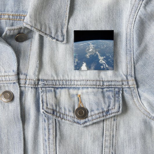 Saharaans stof waait westwaarts de Atlantische Oce Vierkante Button 5,1 Cm (In situ)