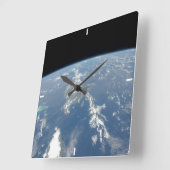 Saharaans stof waait westwaarts de Atlantische Oce Vierkante Klok (Hoek)