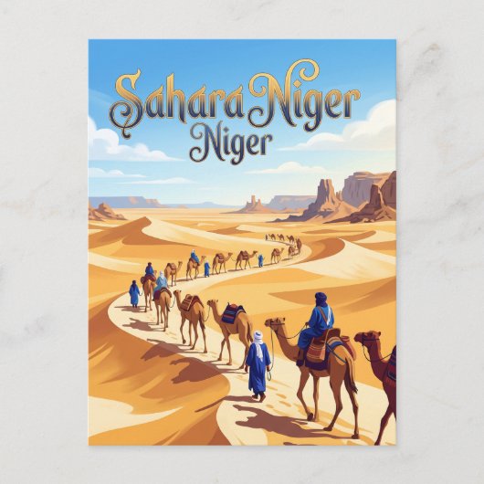 Saharawoestijn Niger Briefkaart (Voorkant)
