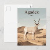 Saharawoestijn, Niger Briefkaart (Voorkant / Achterkant)