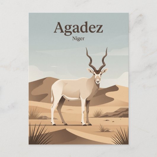 Saharawoestijn, Niger Briefkaart (Voorkant)