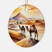 saharawoestijn-Waterverf Keramisch Ornament (Links)