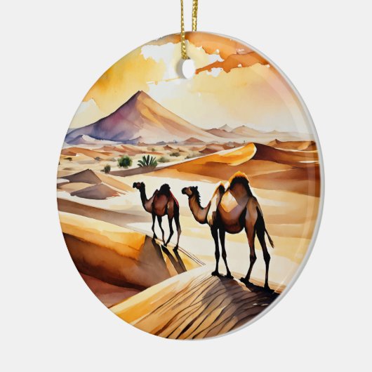 saharawoestijn-Waterverf Keramisch Ornament (Links)