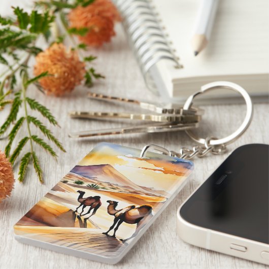 saharawoestijn-Waterverf-Sleutelhanger Sleutelhanger (Voorkant Rechts)