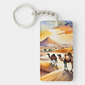 saharawoestijn-Waterverf-Sleutelhanger Sleutelhanger (Voorkant)