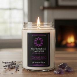 Sahasrara Kroon Chakra Kaarslabel Voedselcontainer Etiket