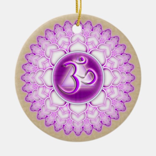 Sahasrara of Crown the 7th Chakra Keramisch Ornament (Voorkant)
