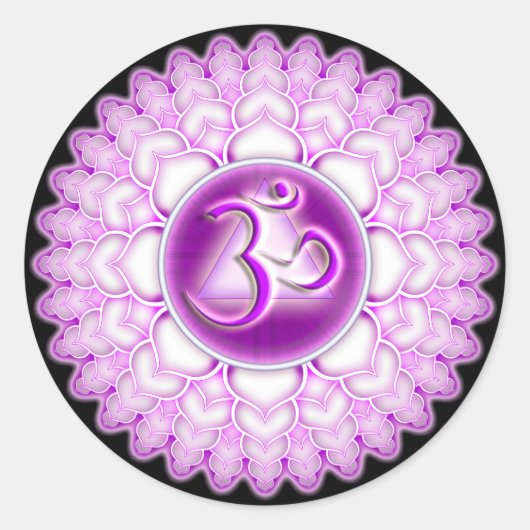 Sahasrara of Crown the 7th Chakra Ronde Sticker (Voorkant)