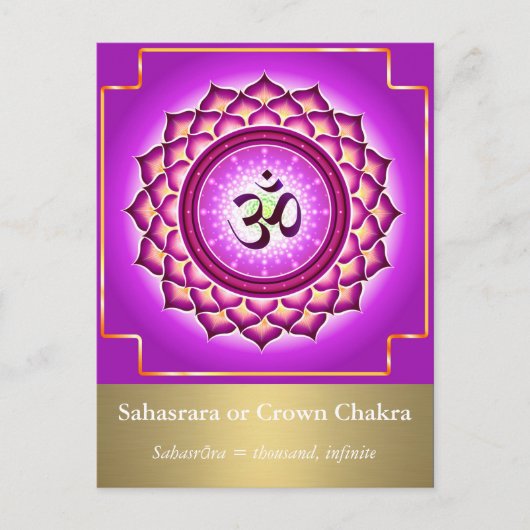 Sahasrara of Kroonchakra Briefkaart (Voorkant)