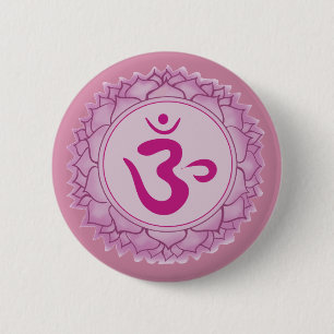 Sahasrara of kroonchakra Ronde Badge Ronde Button 5,7 Cm