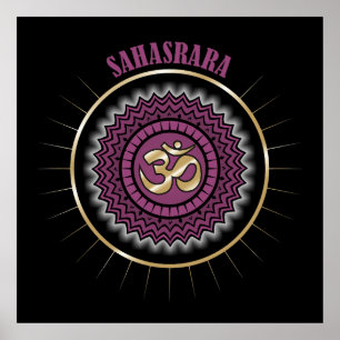 Sahasrara Paars Crown Chakra Poster