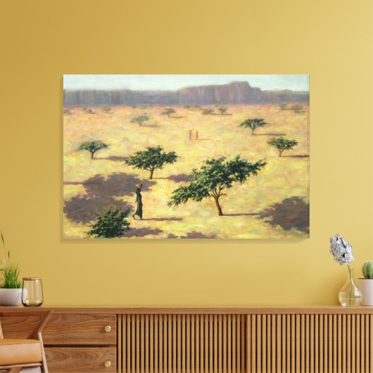 Sahelian Landscape Mali 1991 Canvas Afdruk (Insitu (Woonkamer))