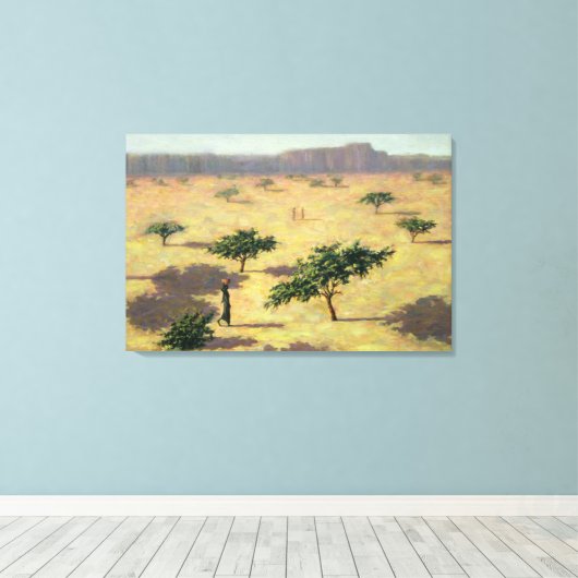Sahelian Landscape Mali 1991 Canvas Afdruk (Insitu (Houten vloer))