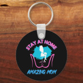 Sahm Blijf thuis Gepensioneerd Moeder Roze Dames S Sleutelhanger (Voorkant)