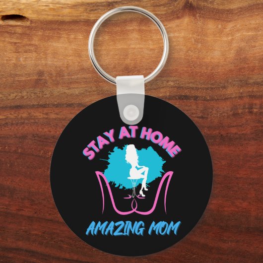 Sahm Blijf thuis Gepensioneerd Moeder Roze Dames S Sleutelhanger (Voorkant)