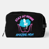 Sahm Verblijf Thuis Mam Roze & Blauw Dames Schoene Toilettasje (Achterkant)