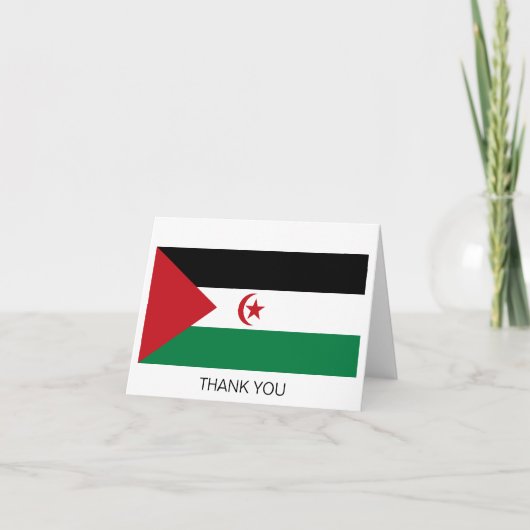 Sahrawi Arabische Democratische Republiek Bedankkaart (Voorkant)