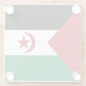 Sahrawi Arabische Democratische Republiek Glazen Onderzetter (Achterkant)