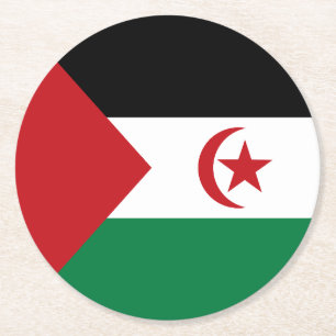 Sahrawi Arabische Democratische Republiek Ronde Kartonnen Onderzetter