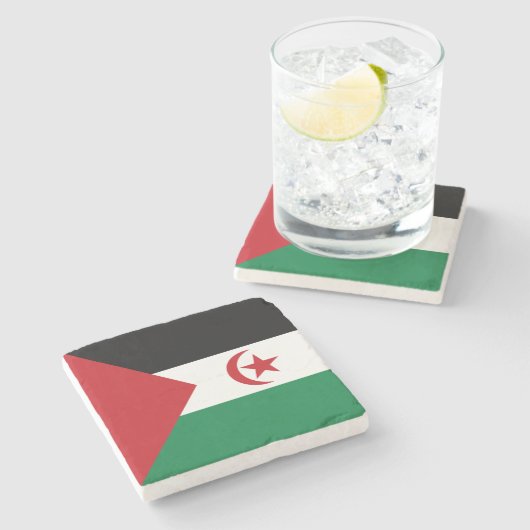 Sahrawi Arabische Democratische Republiek Stenen Onderzetter (Zijkant)