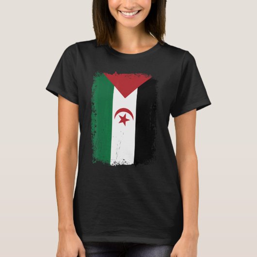 Sahrawi Arabische Democratische Republiek Vlag Man T-shirt (Voorkant)