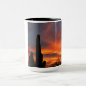 Sahuaro cactus met een schitterende Arizona zonson Mok (Midden)